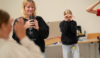 Sabrina Gelhaus im Einsatz 